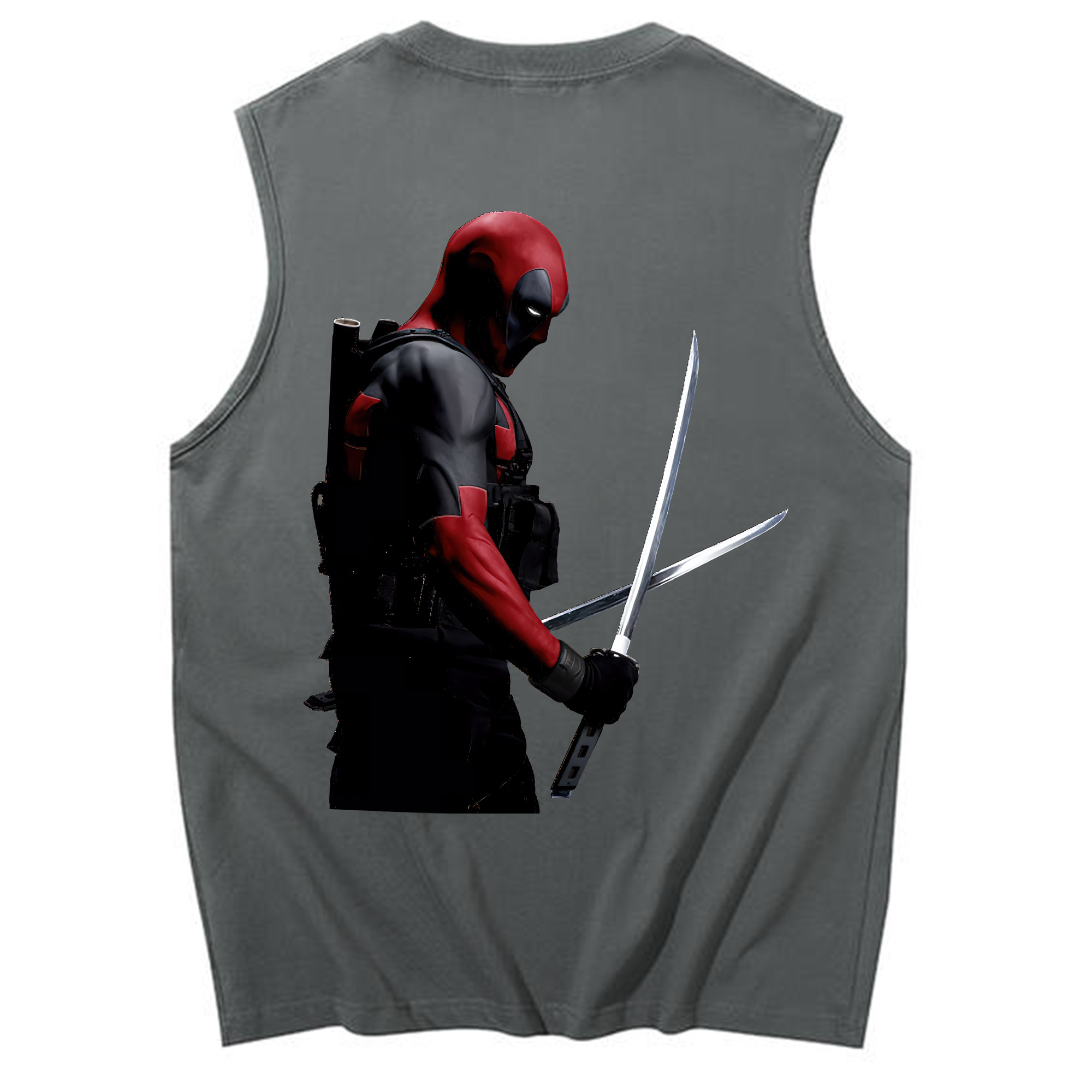 （画像用） Deadpool デッドプール コットン100％タンクトップ（背面プリント）